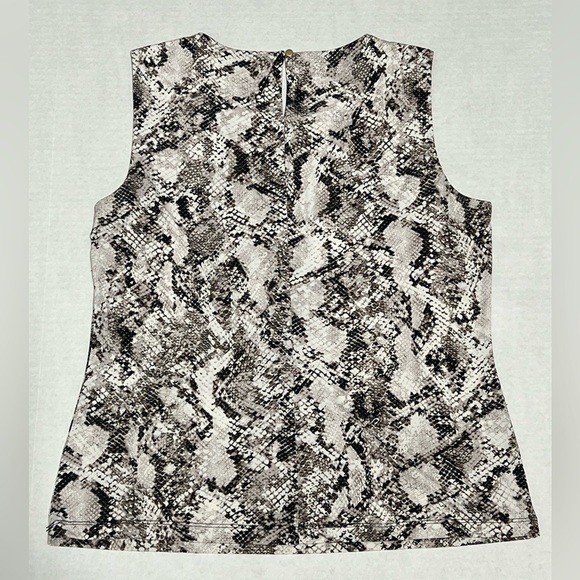 Calvin Klein - Sleeveless Snakeskin Print Top Sz. Lg. - Picture 4 of 7